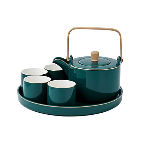 Ceramic Coffee Tea Gift Sets Cups Service for 4 Teapot and Tray Afternoon Tea Cup Gift Box