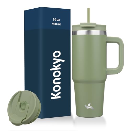 30 oz Insulated Tumbler Water Bottle with Handle