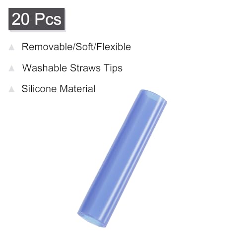 20Pcs Silicone Straw Tips (20 Count)
