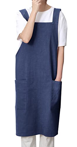 Soft Cotton Linen Apron for Women