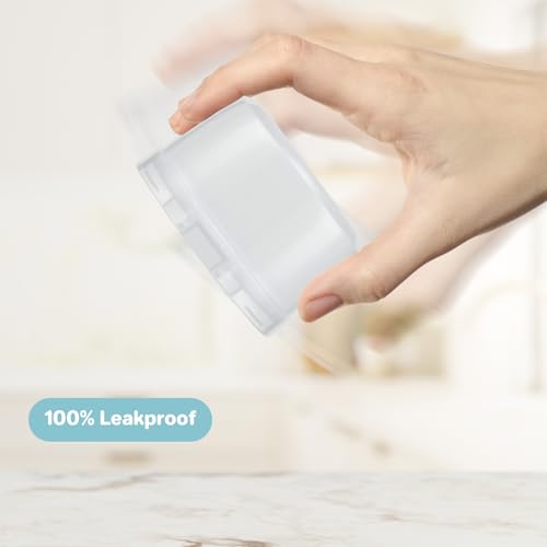 2 Pack Clear Snack Container Replacement Top Compartment for Insulated Food Jar