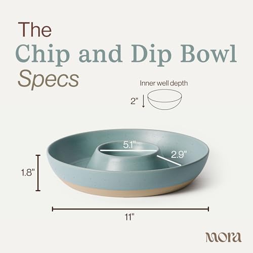 Ceramic Chips and Dip Serving Tray
