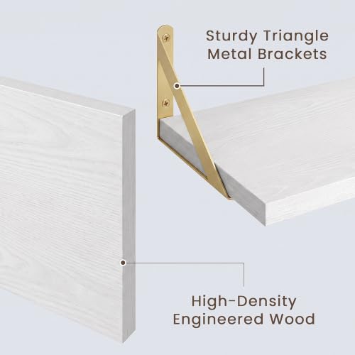 Wall Mounted Floating Shelves Set of 3