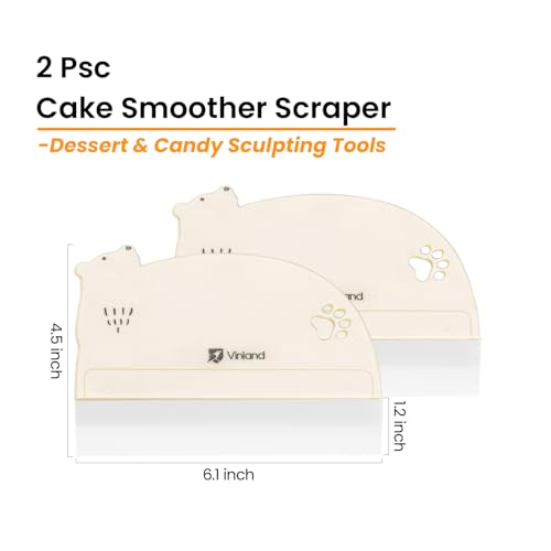 2 Pcs Cake Smoother Scraper (2 Count)