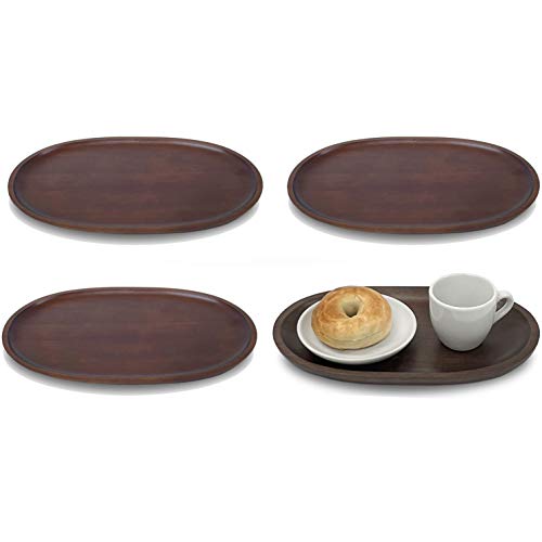 Woodard & Charles Wood Oval Serving Trays (4 Count)