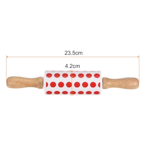 Silicone Rolling Pins for Baking 9 Inch Wooden Handle Non Stick Rolling Pin Small Roller Playdough Rolling Pins for Dough Pizza Pastry Fondant Kitchen