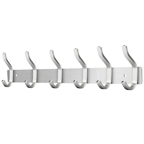 17 Inch Coat Rack Wall Mount with 6 Hooks