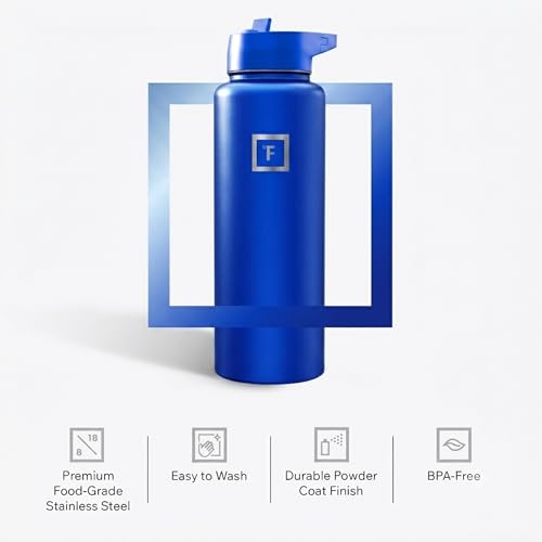 40 oz Wide Mouth Water Bottle with Straw