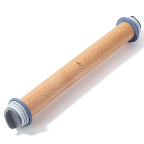 Adjustable Rolling Pin with Thickness Rings
