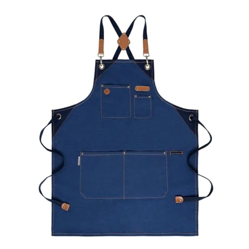 Chef Apron Recycled Cotton Kitchen Apron with an Adjustable Neck with Long Ties