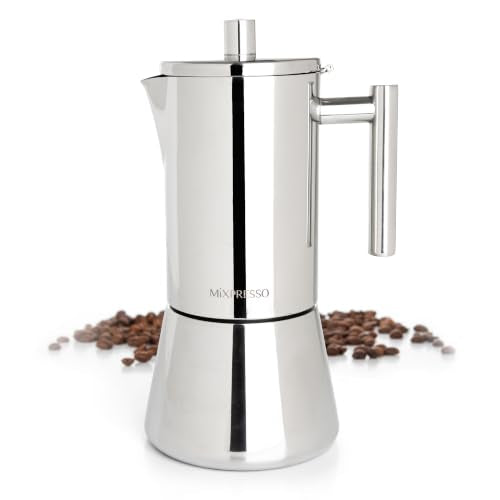 9 Cup Stainless Steel Moka Pot Stovetop Espresso Coffee Maker