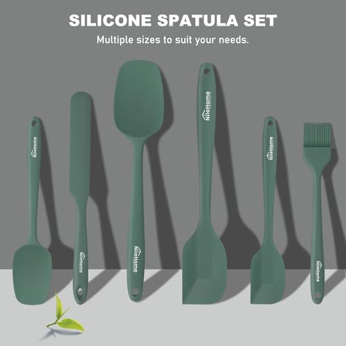 6 Pieces Silicone Spatula Set with Silicone Brush (6 Count)