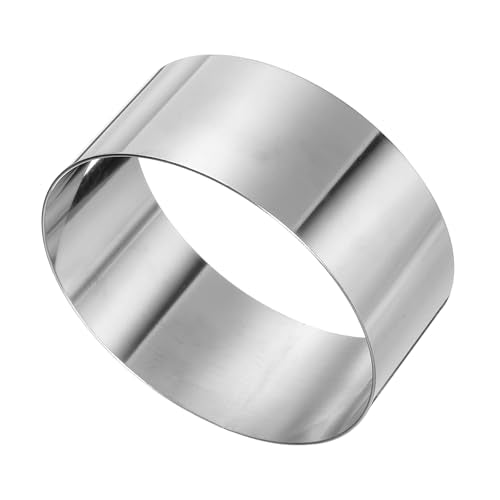 Round Cake Ring 4 x 2 Inch Seamless Stainless Steel Pastry Mousse Dessert Ring Mirror Coating for Baking Cooking Making Tool