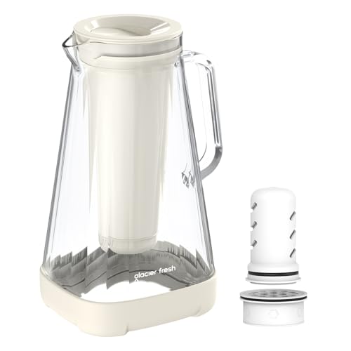 10 Cup Purela Glass Water Pitcher With 2 Filters