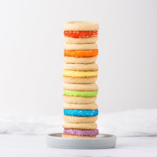 Rainbow Sanding Sugar 6 Cell Jar (7.83 Ounce)