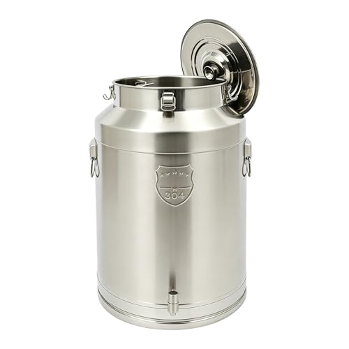 76L 20Gal 304 Stainless Steel Milk Can with Spigot