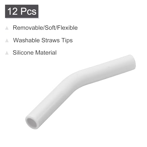 12Pcs Silicone Straw Tips (12 Count)