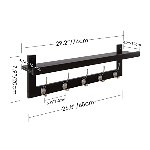 Coat Hooks with Shelf Wall