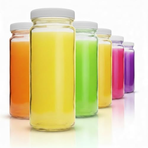 Clear Glass Water Bottles Set (6 Count)