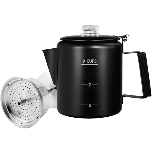 No Coating 9 Cup Percolator Coffee Pot 304 Stainless Steel