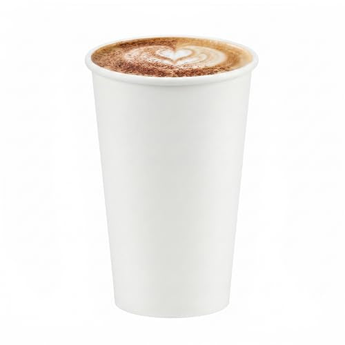 Paper Cups 16 oz 1000 Pack for Coffee & Tea Made in USA (1000 Count)
