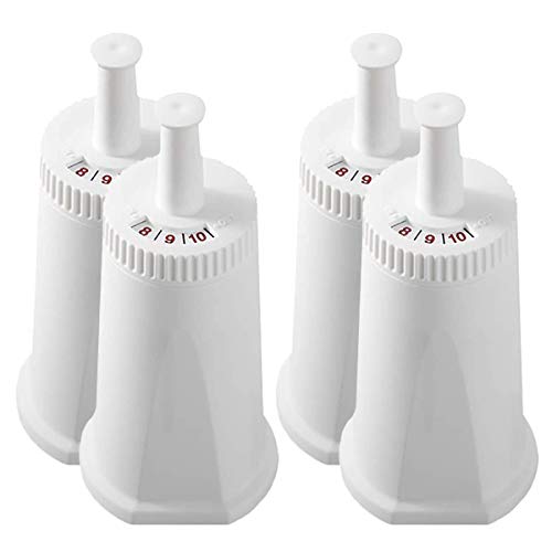 4 Pack Replacement Water Filter Compatible with Breville Sage Claro Swiss For Oracle Barista Bambino Espresso Coffee Machine Part #BES008WHT0NUC1 (4 Count)