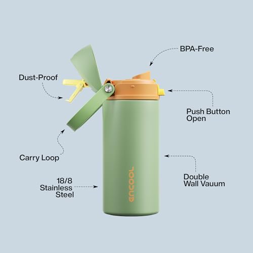 Insulated Water Bottle with Straw