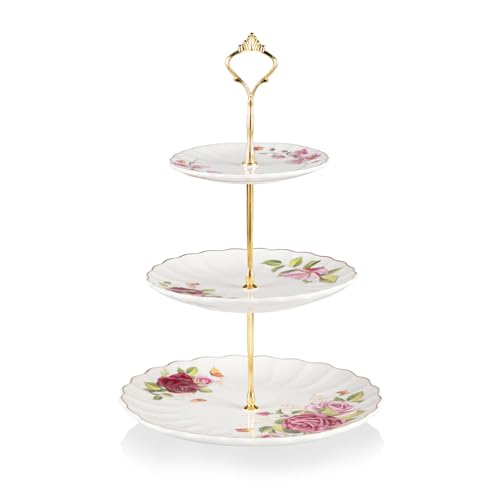 Sweejar 3 Tier Ceramic Cake Stand Wedding