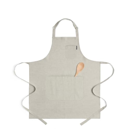 100% Pure Linen Apron Natural