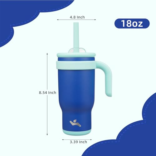 18 oz Tumbler with Handle and Straw