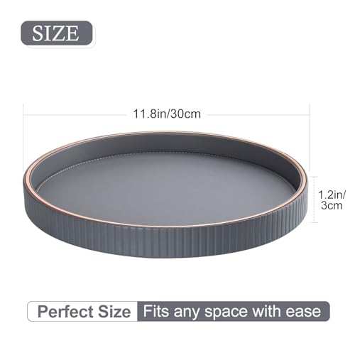 12" Round Coffee Table Tray for Home Decor