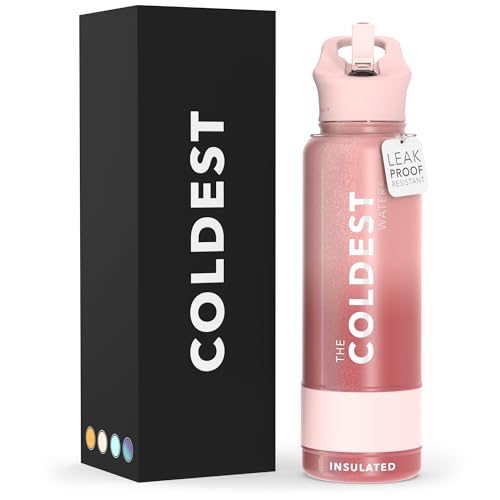 Coldest Insulated Water Bottle with Straw Lid