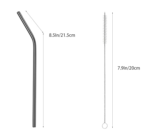 10 Pcs Stainless Steel Straws