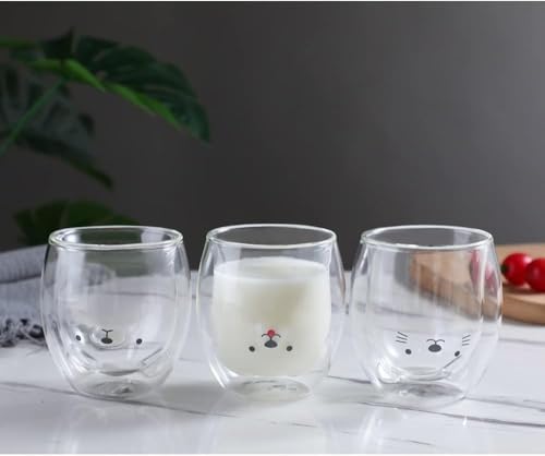 Dog Mug Cute Mugs Glass Double Wall Insulated Glass Espresso Cup