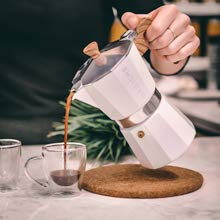 Milano Stovetop Espresso Maker Moka Pot 9 espresso Cup 15.2oz White