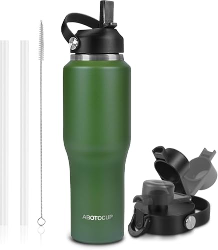 Insulated Water Bottle 40oz with Straw