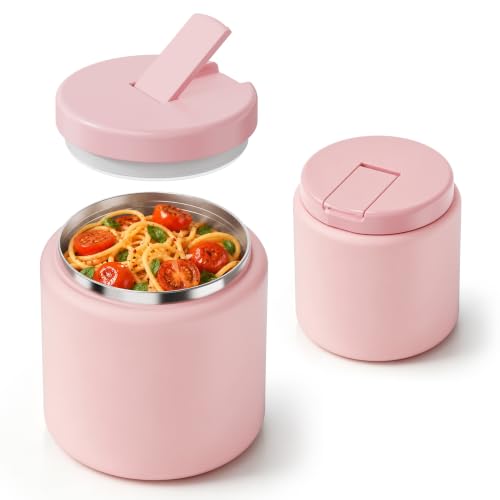 26oz Soup Thermo for Hot Food Kids with Buckle Lid Insulated Vacuum Food Jar Wide Mouth Leakproof Stainless Steel Lunch Container