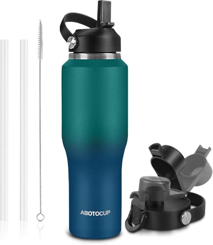 Insulated Water Bottle 40oz with Straw