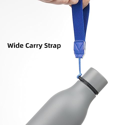 18 oz Insulated Stainless Steel Metal Water Bottle with Strap
