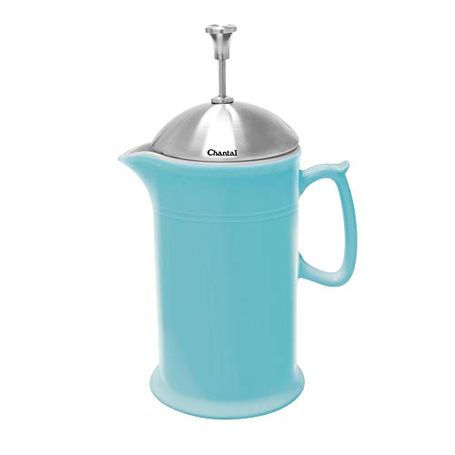 Stoneware French Press with Stainless Steel Plunger and Lid