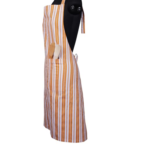 Cotton Aprons for Women with Pockets Adjustable Strap and Waist Ties Reusable Printed Aprons for Baking