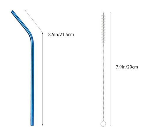 10 Pcs Stainless Steel Straws (10 Count)
