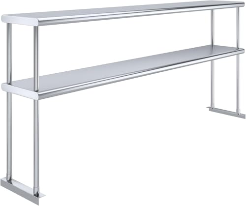 72" x 12" Stainless Steel Double Overshelf (2 Count)