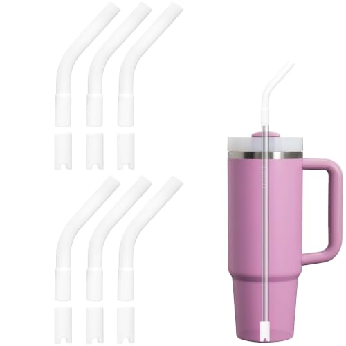 6Pcs Silicone Straw Tips for Metal Straw and Other 0.31 Inch Straws (6 Count)