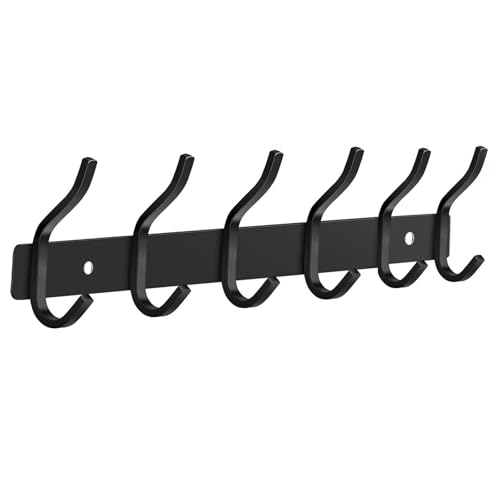 17 Inch Coat Rack Wall Mount with 6 Hooks