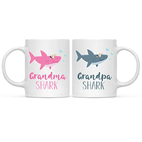 Baby Shark Family 11oz. Coffee Mug Gift Set Grandma Shark