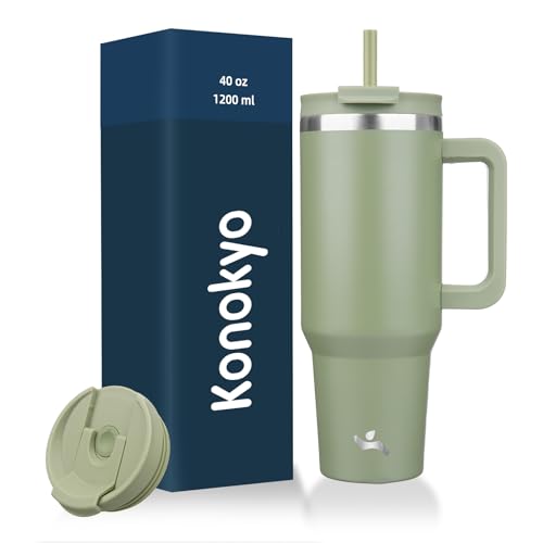 40 oz Insulated Tumbler Water Bottle with Handle