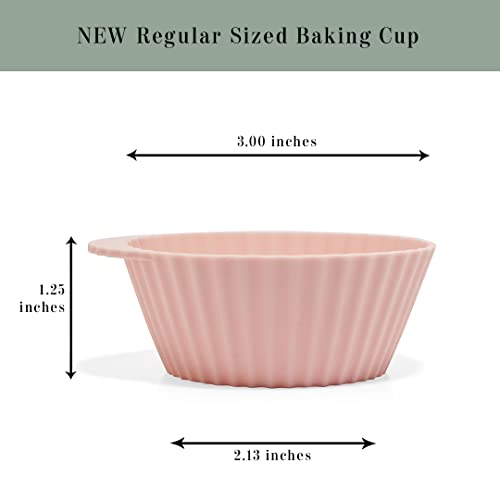 Reusable Silicone Baking Cup Silicone Muffin Liners for Cupcakes (24 Count)