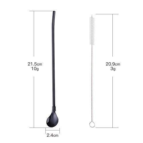 Straw Spoon 8PCS 8.5inch 18 (8 Count)