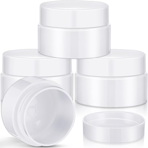 4 Pcs Plastic Jars Wide Mouth with Lids (4 Count)